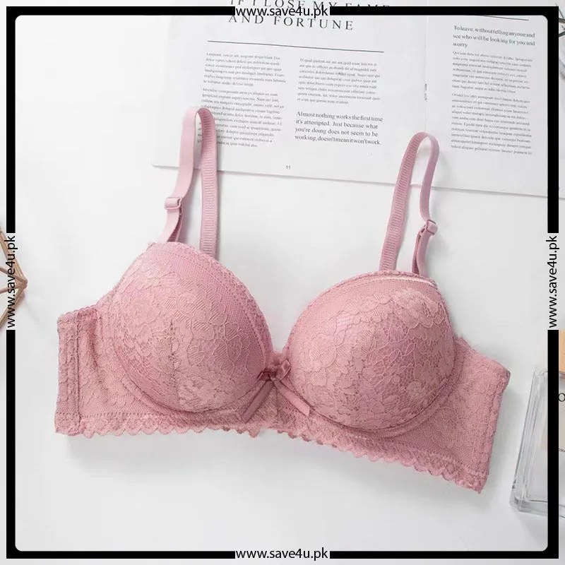 Full Lace Trim Design Elegant Push Up Bra