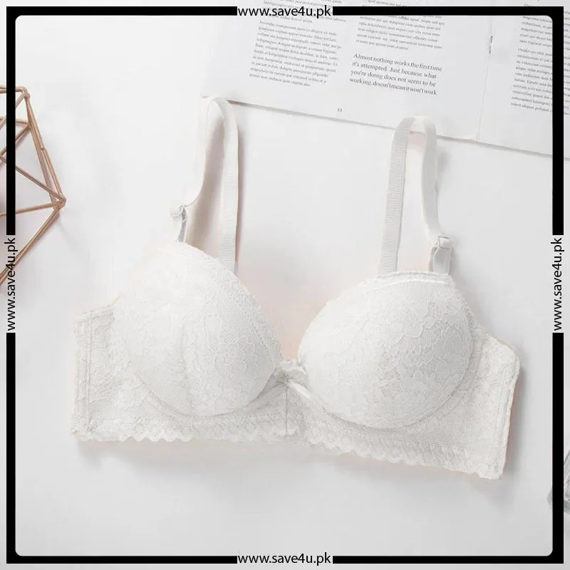Full Lace Trim Design Elegant Push Up Bra