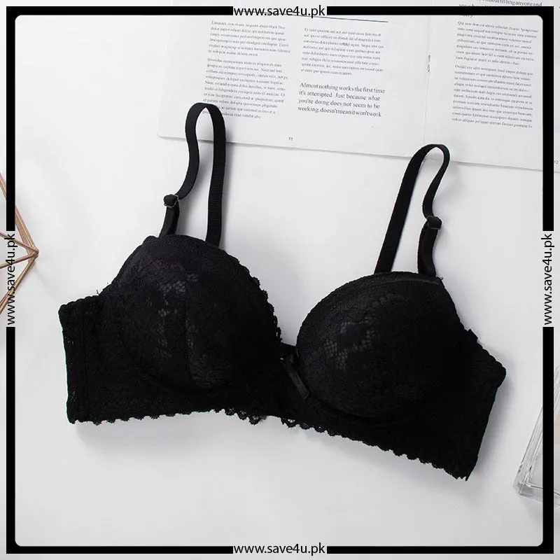 Full Lace Trim Design Elegant Push Up Bra