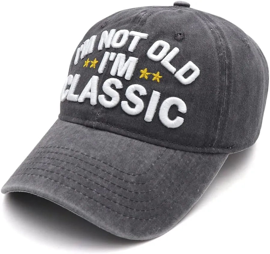 Funny Father's Day Retirement Old Elderly Man Gifts Baseball Cap for Men Women,I'm Not Old Classic Birthday Gifts