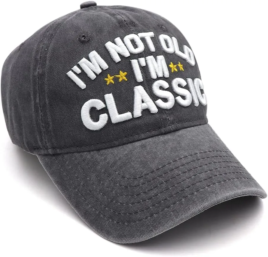 Funny Father's Day Retirement Old Elderly Man Gifts Baseball Cap for Men Women,I'm Not Old Classic Birthday Gifts
