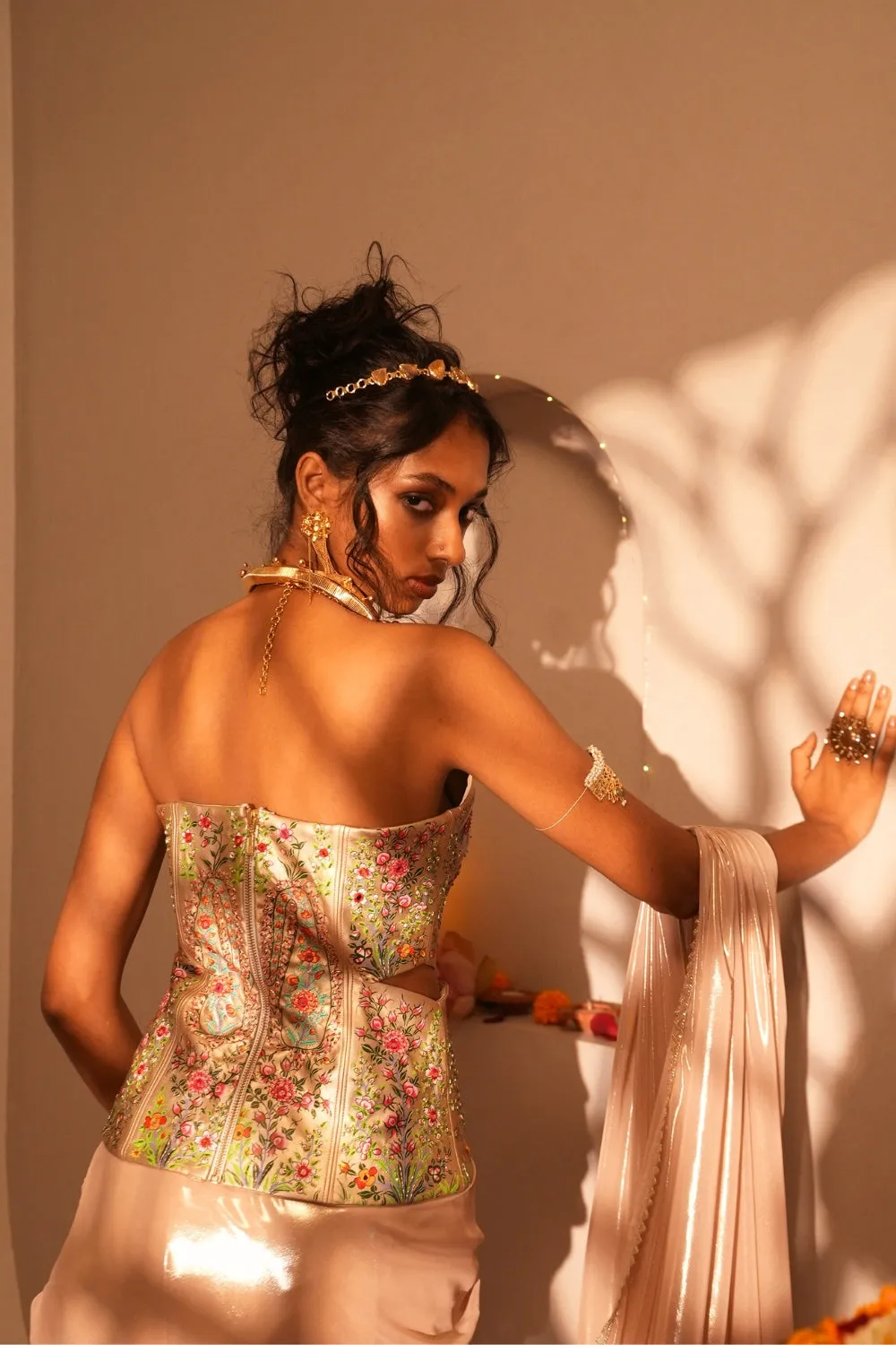 GUL-E-NAKSHBAND LEATHER CORSET