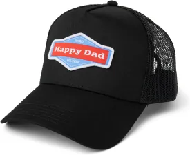 Happy Dad Hats for Men and Women, Available in Trucker Hat, 6 Panel Snapback Hat or Baseball Cap, Holiday & Birthday Gifts