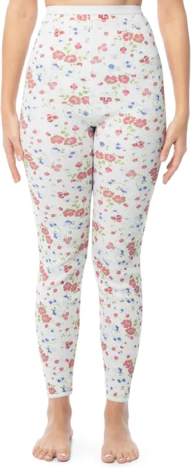 Indera Women's Combed Cotton Raschel Knit Thermals Underwear Long Johns Pant