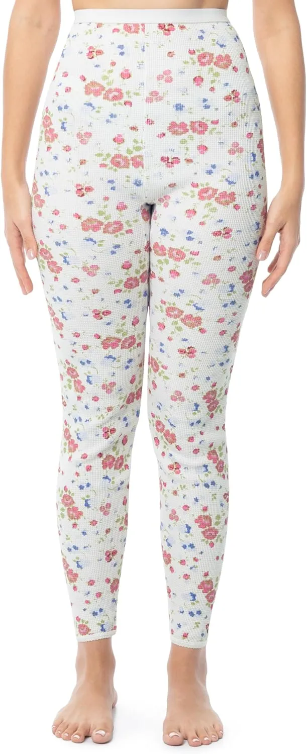 Indera Women's Combed Cotton Raschel Knit Thermals Underwear Long Johns Pant