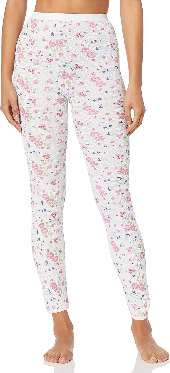 Indera Women's Combed Cotton Raschel Knit Thermals Underwear Long Johns Pant