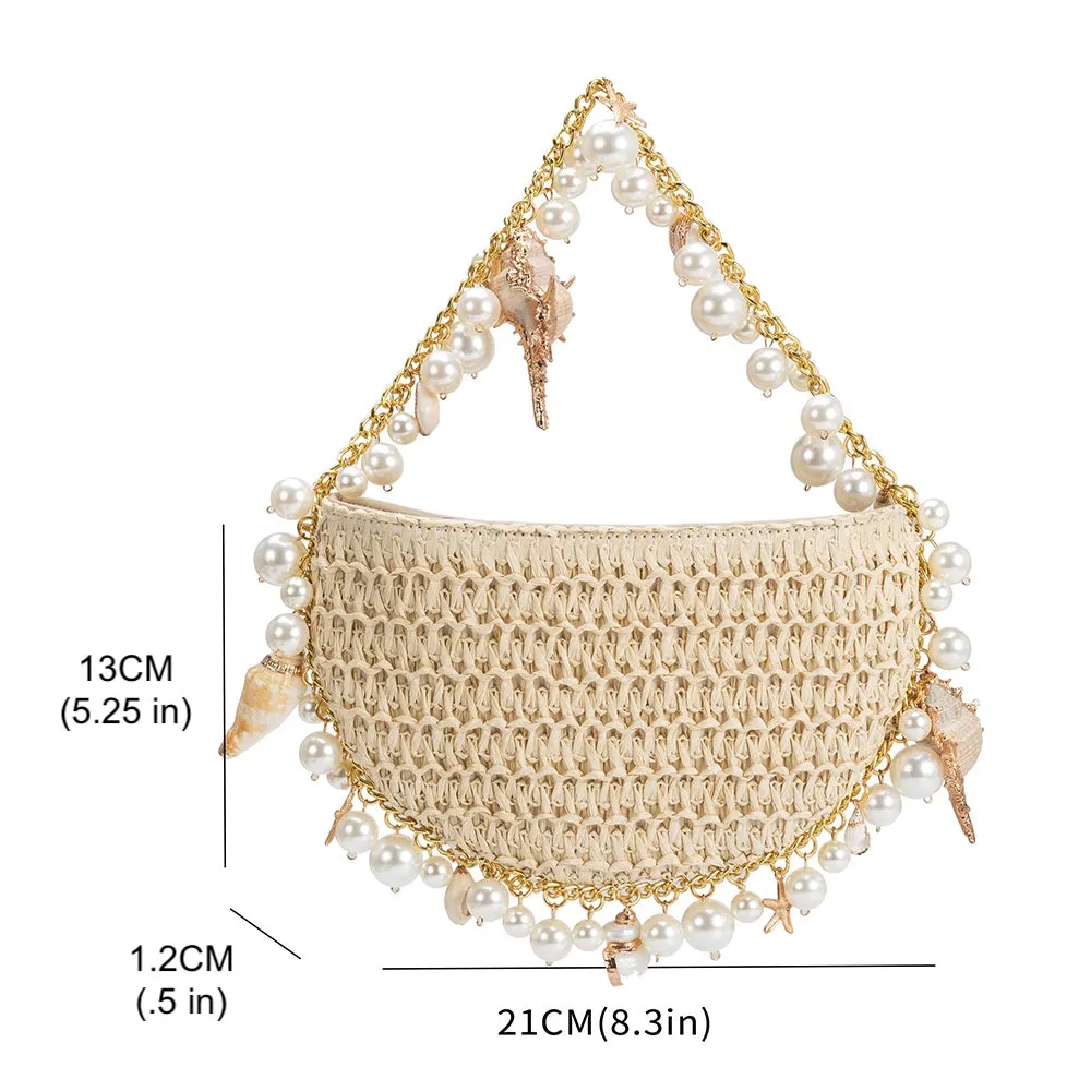 Isla Lavender Small Straw Top Handle Bag - FINAL SALE