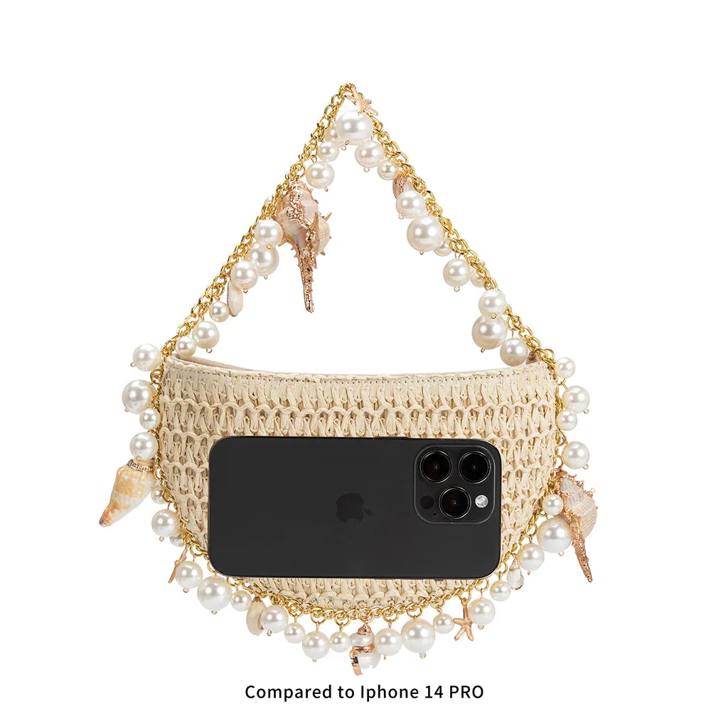 Isla Lavender Small Straw Top Handle Bag - FINAL SALE