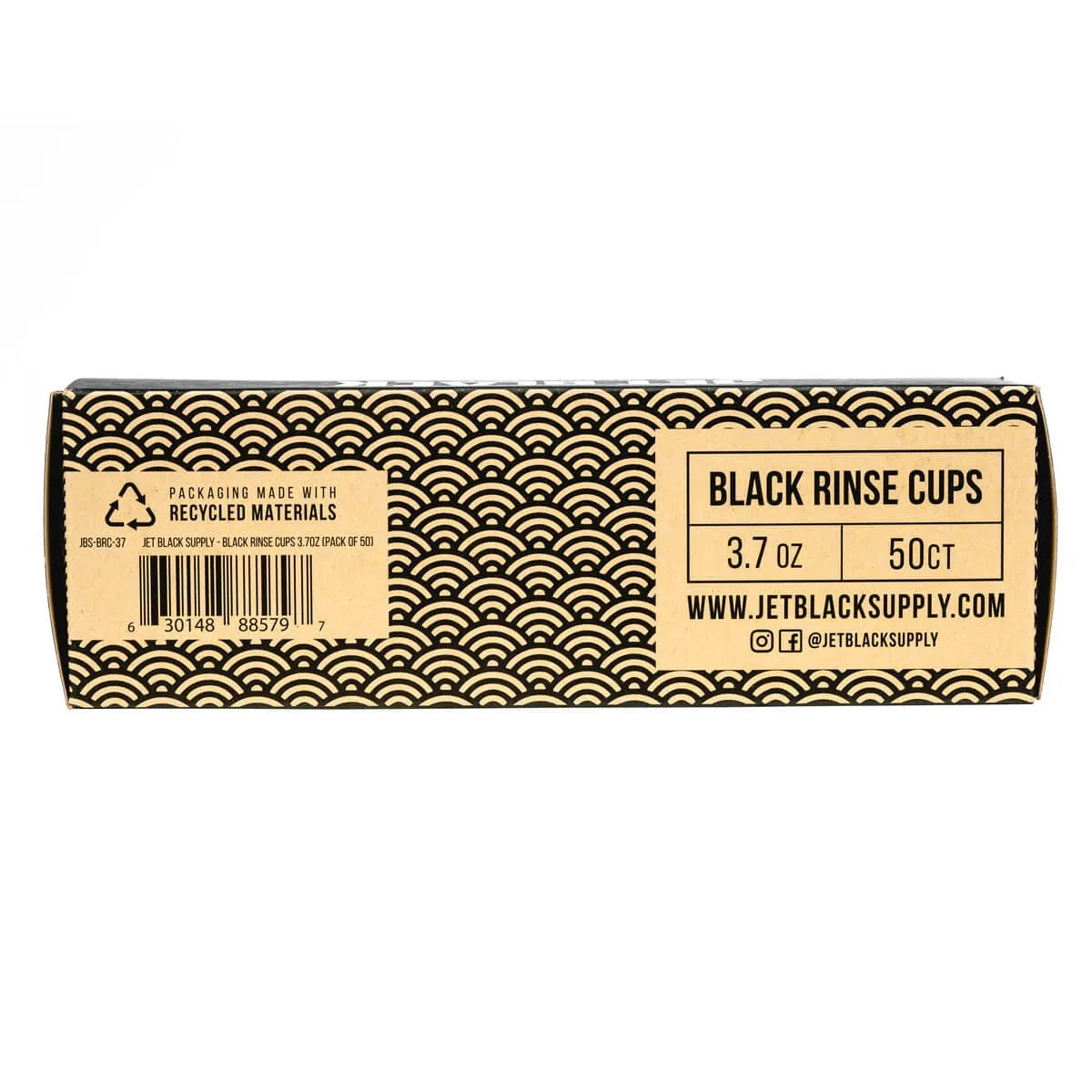 Jet Black - Black Rinse Cups 3.7oz (Pack of 50)