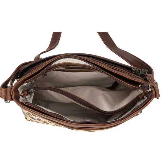 Josie Distressed Leather Lockable Concealed Carry Crossbody Purse