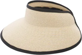 Joywant Sun Visor Hats for Women, Women's Summer Ponytail Foldable Straw Beach Hat with UPF 50 