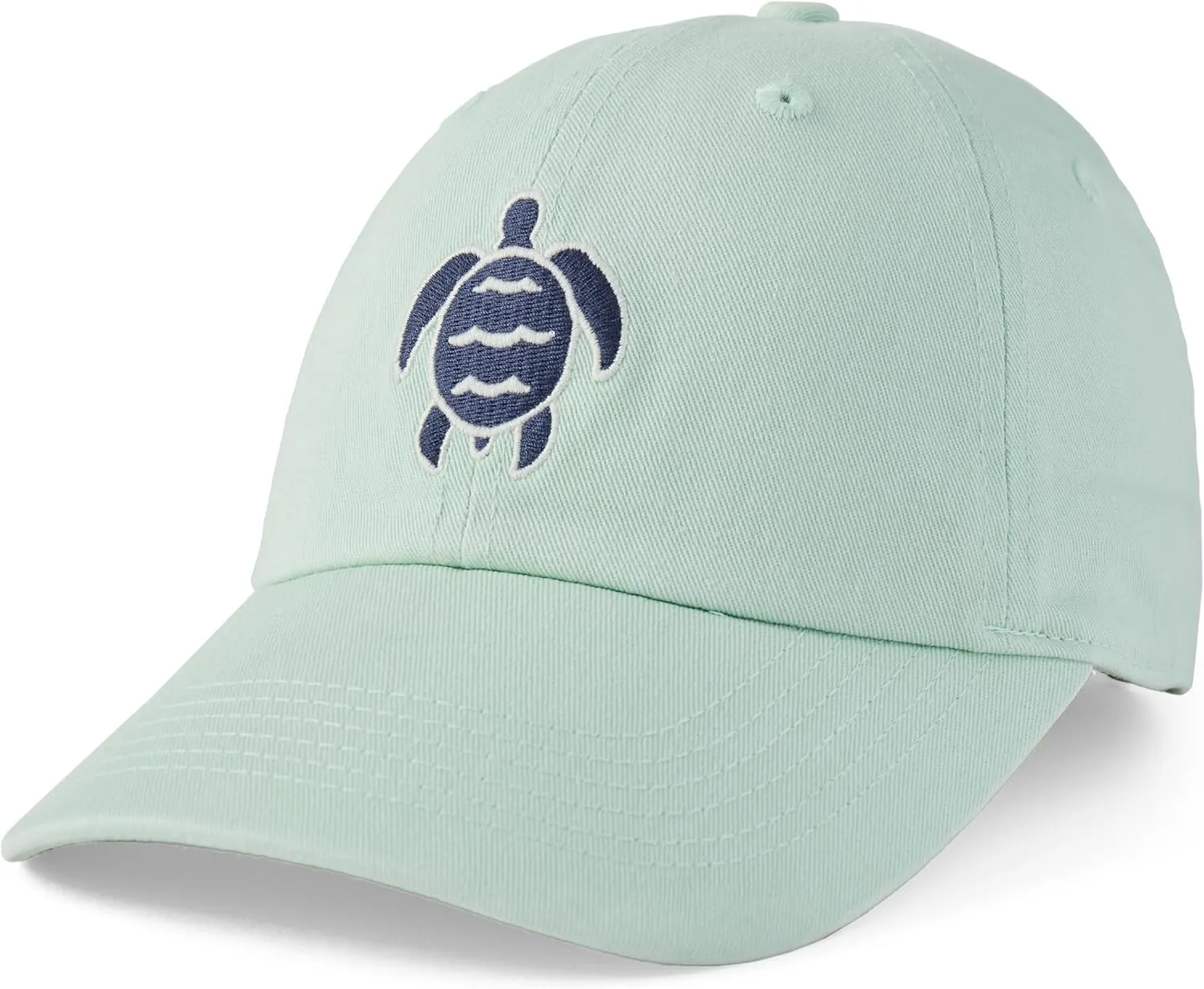 Life is Good. Positive Lifestyle Turtle Chill Cap, Sage Green, One Size