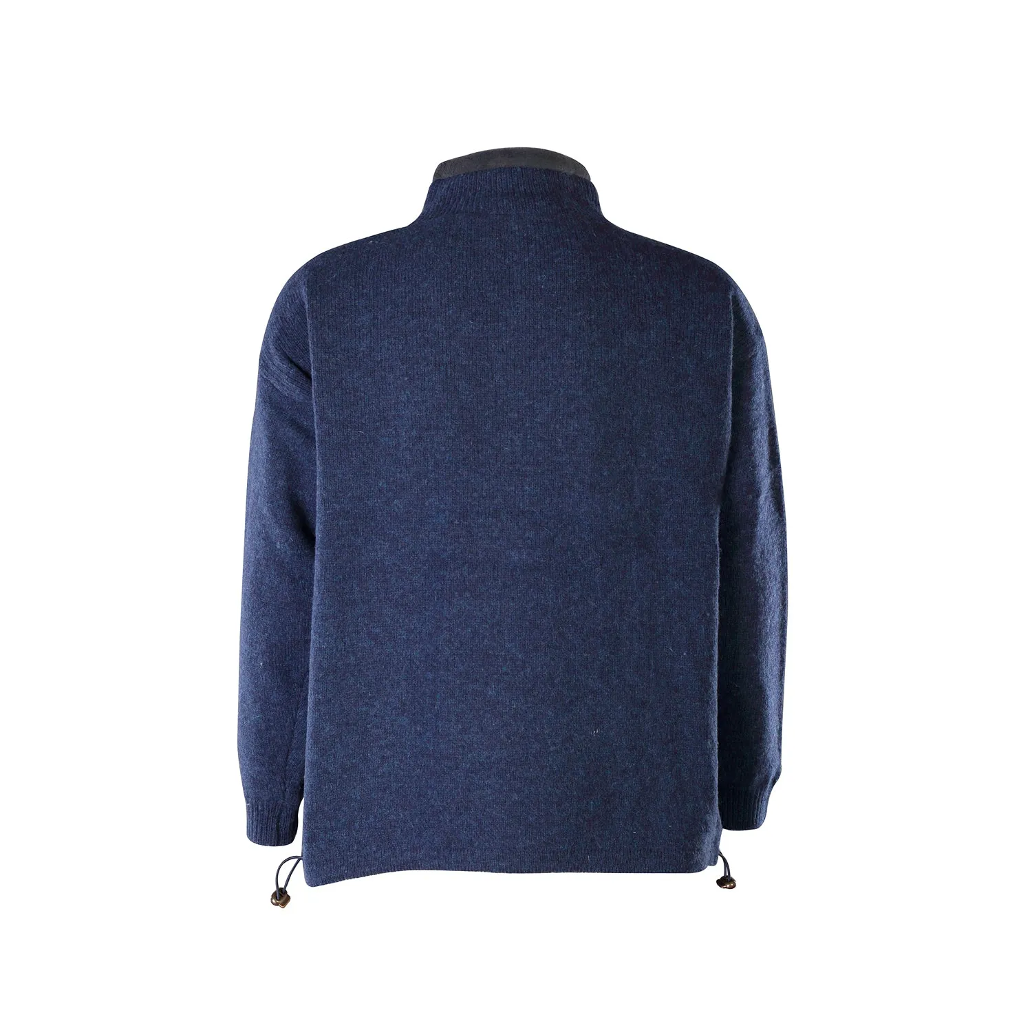 Lined Full Zip Neck Sweater, Navy