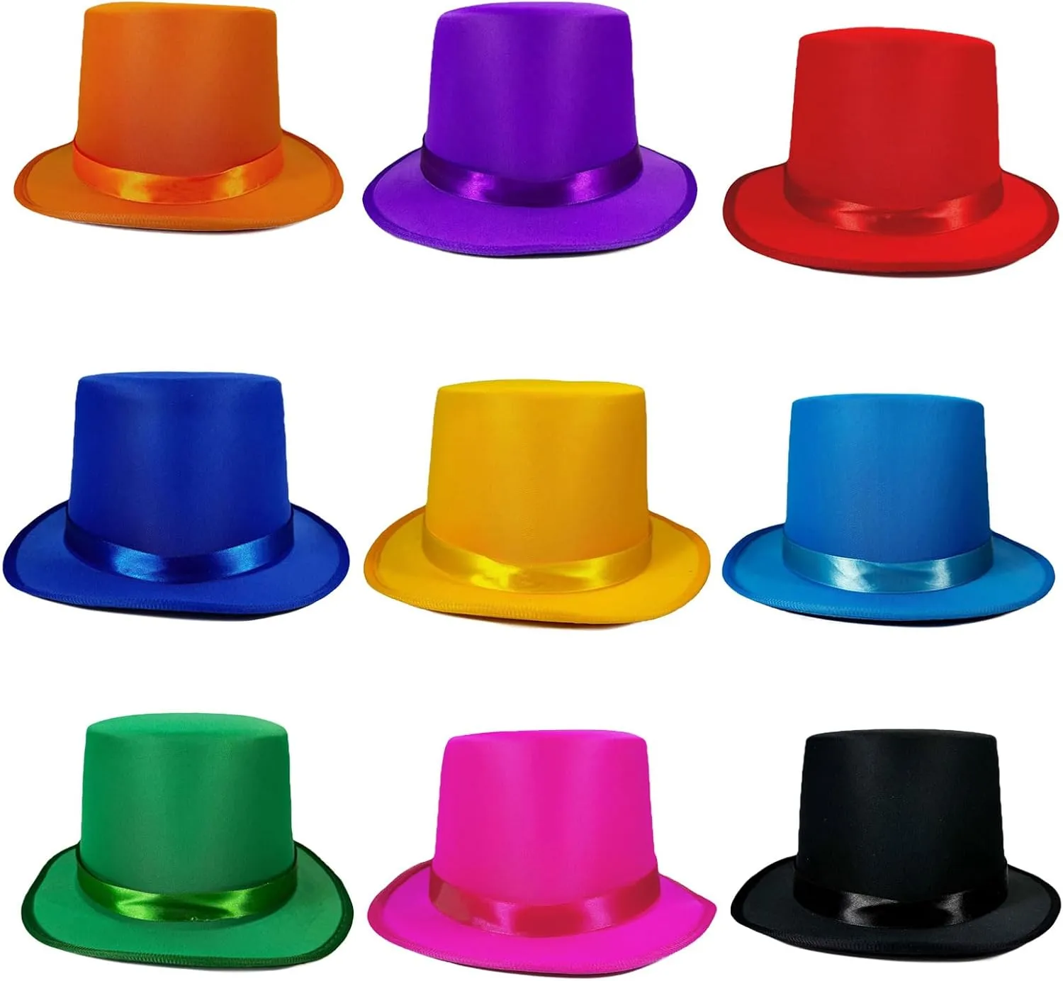 Magicians Hat for Men Women with Belt Fedoras Hat Cosplay Costume Props Hat Jazzy Caps Stage Show Ceremony Hat