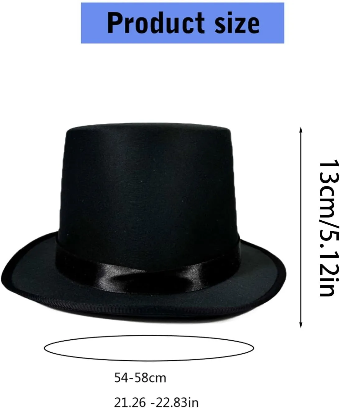 Magicians Hat for Men Women with Belt Fedoras Hat Cosplay Costume Props Hat Jazzy Caps Stage Show Ceremony Hat