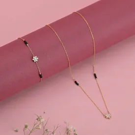 Maya Diamond Mangalsutra Set | BIS Hallmarked | 18k Gold Vermeil