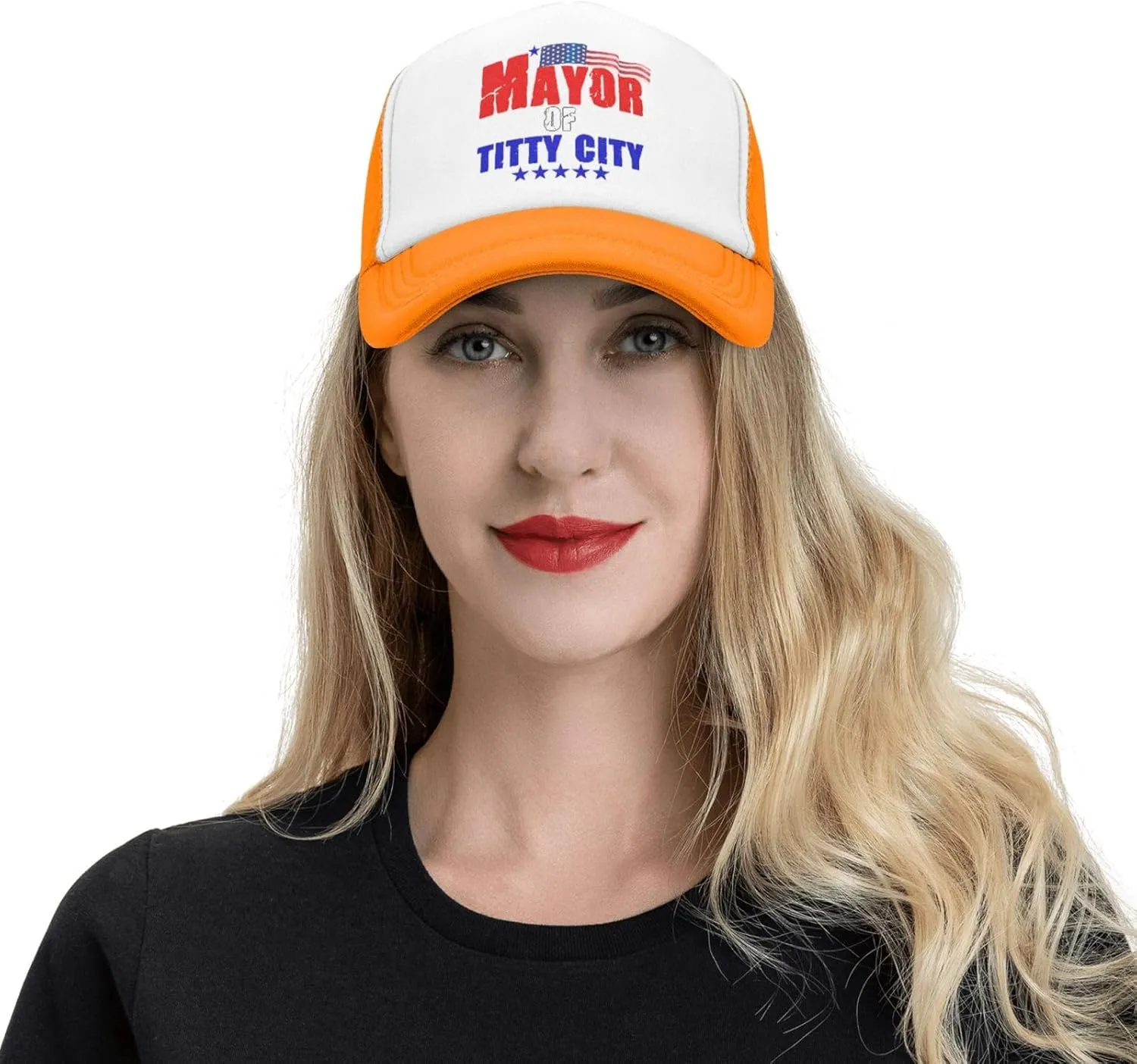 Mayor of Titty City Men's Black Adjustable Baseball Cap Vintage Dad Hat Trucker Cap