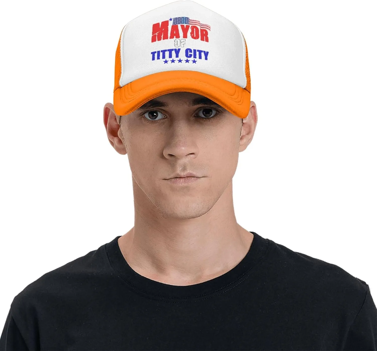 Mayor of Titty City Men's Black Adjustable Baseball Cap Vintage Dad Hat Trucker Cap