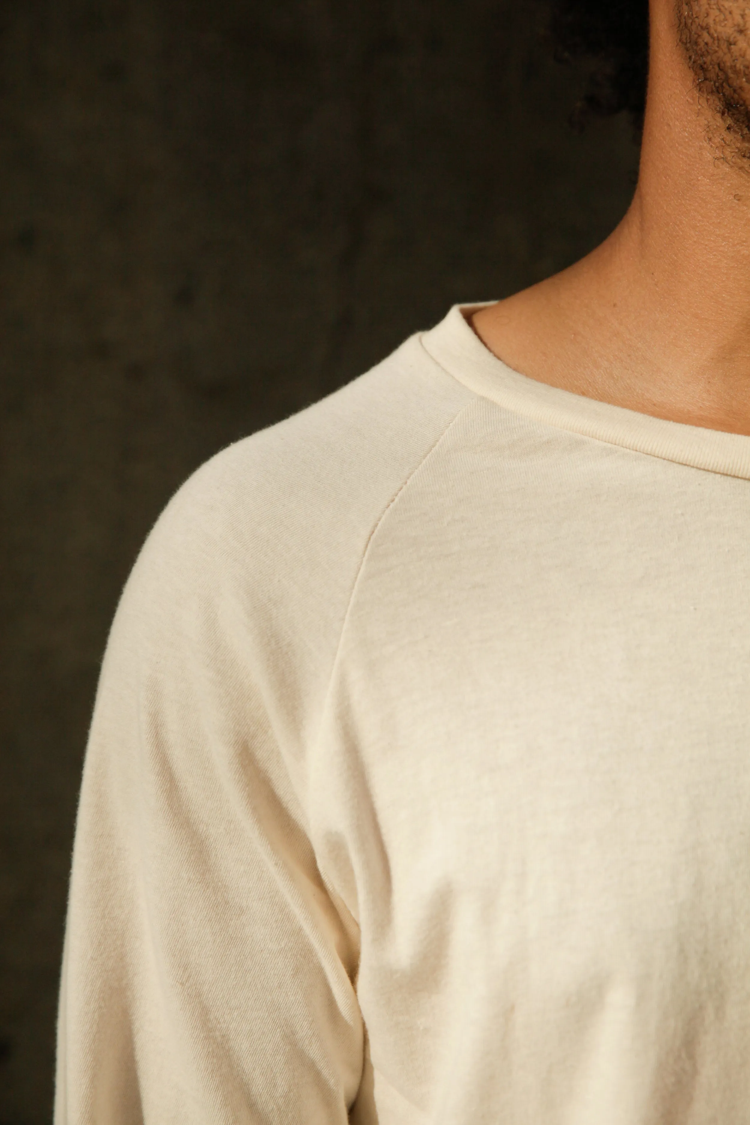 Men's Organic Raglan in Natural