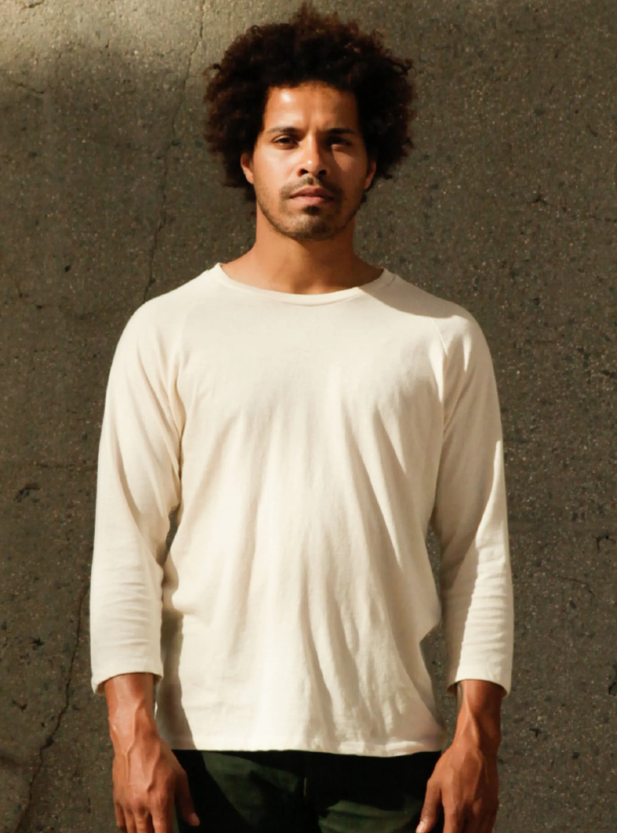 Men's Organic Raglan in Natural