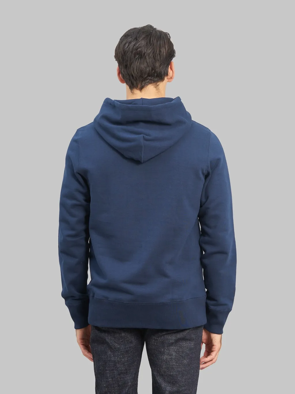 Merz b. Schwanen 382 Loopwheeled 12oz Classic Fit Hoodie Ink Blue