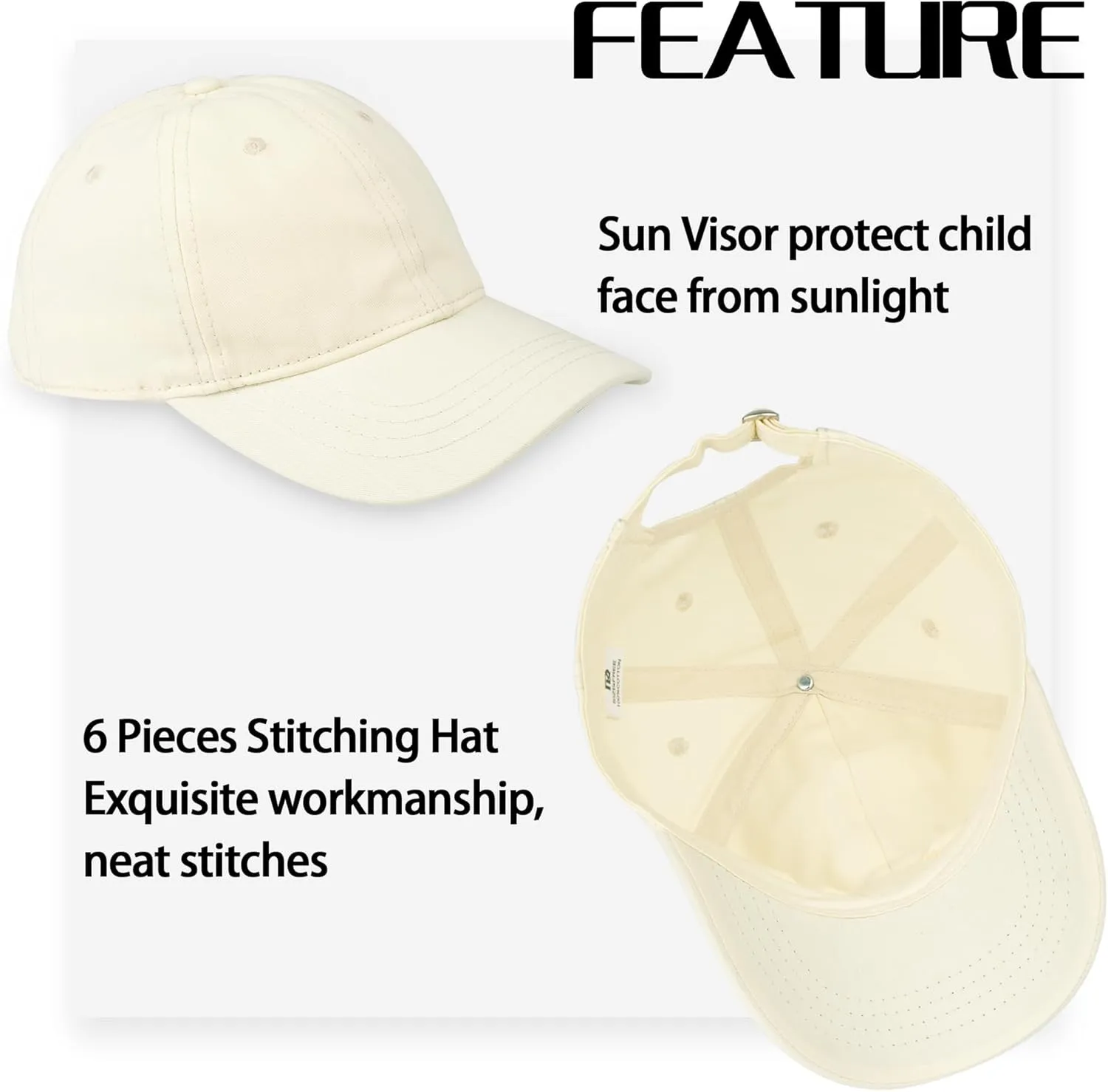 MT WORLD Toddler Baseball Hat Personalized Toddler Baseball Cap Soft Sun Hat Baby Trucker Hats for 2-6 Years Old Boys Girls