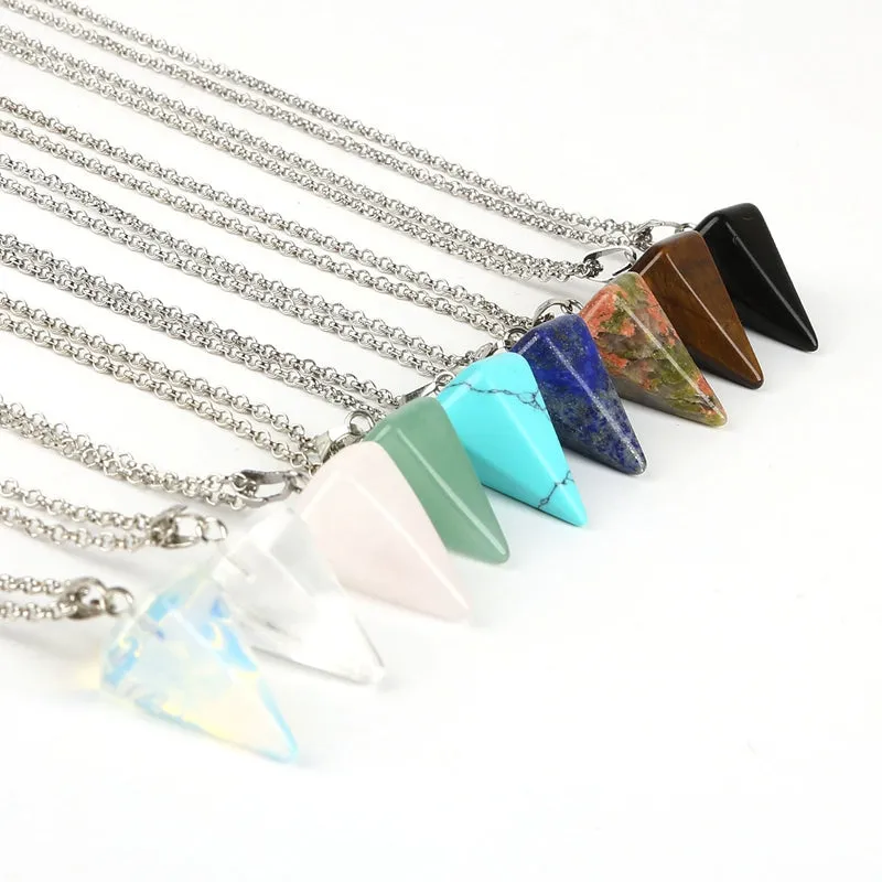 Natural Stone Hexagonal Pendant
