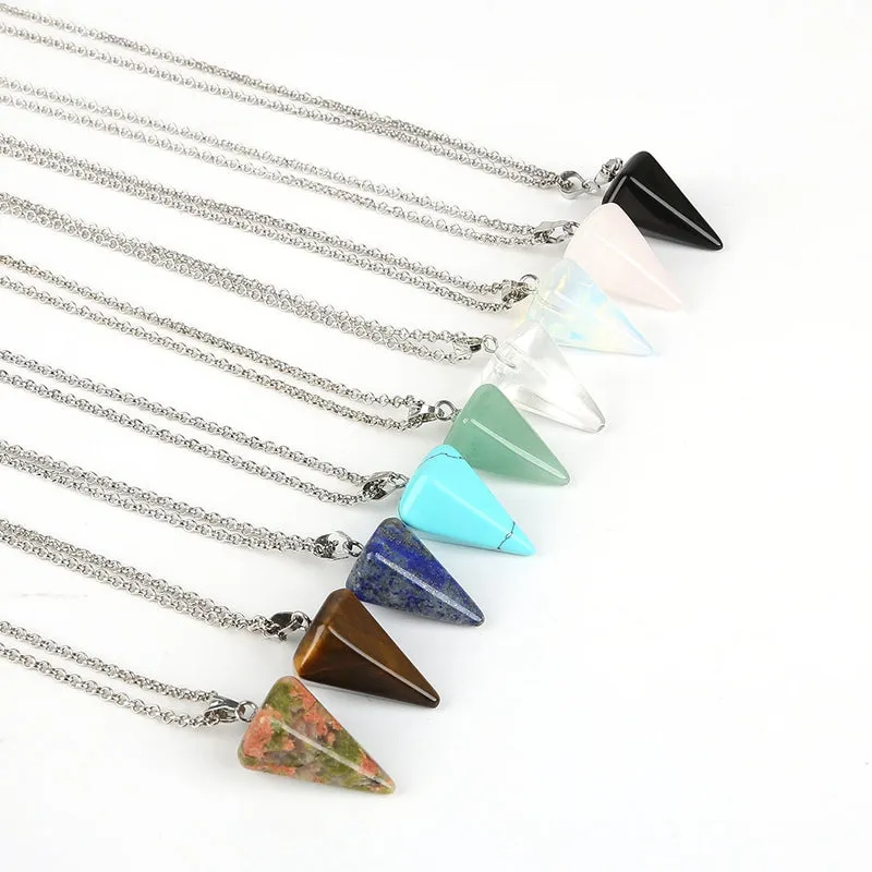 Natural Stone Hexagonal Pendant
