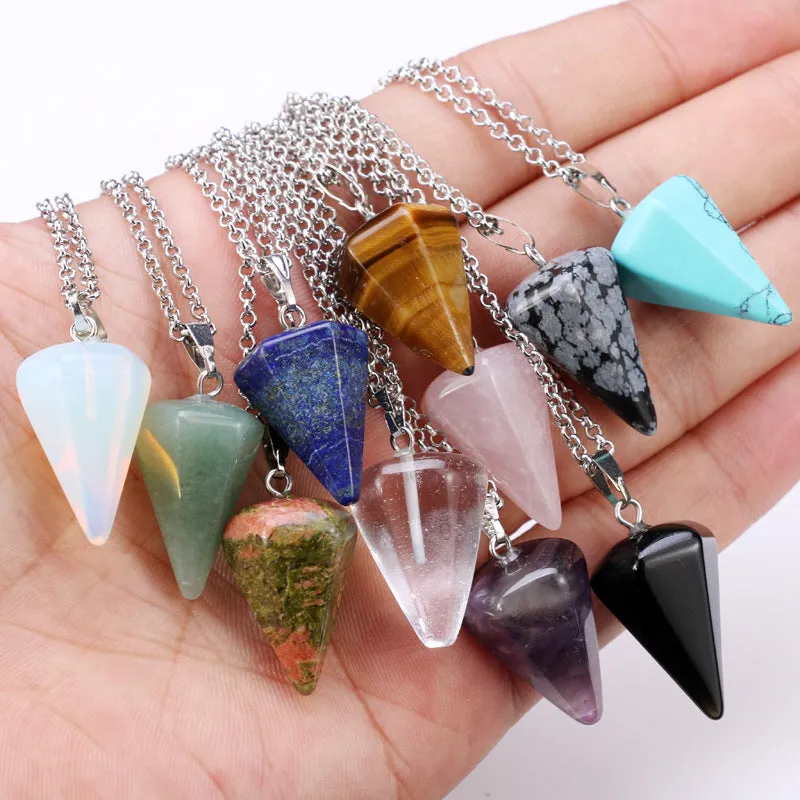 Natural Stone Hexagonal Pendant