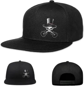Negi Snapback Hats for Mens Hat Fitted Mountain Gaming Trucker Dad Black Flat Bill Adjustable Baseball Cap Brim