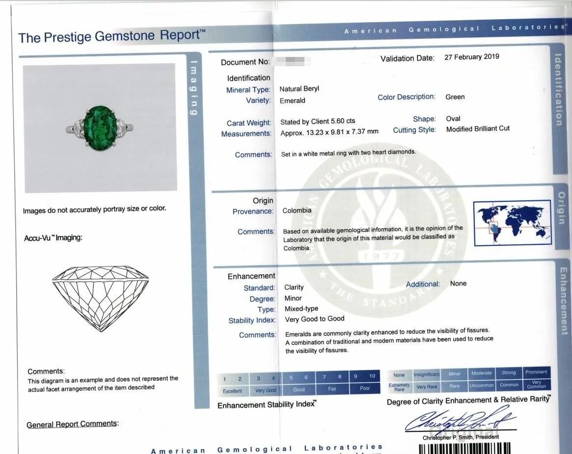 Oval Colombian Emerald Diamond Hearts Side Stones Engagement Ring 6.60 Carat