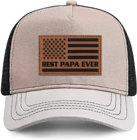 Papa Gifts from Grandkids Christmas Fathers Day Birthday Gifts for Grandpa American Flag Hat for Papa Nude