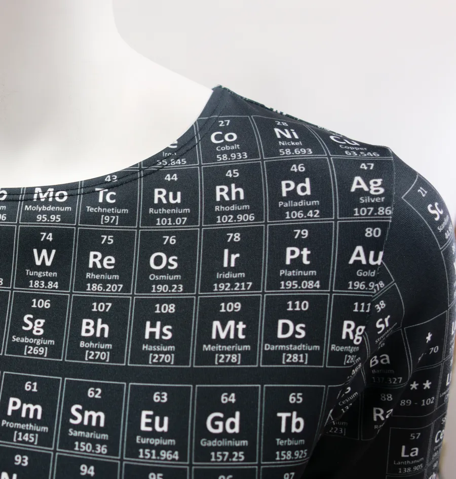Periodic Table Dress Black White