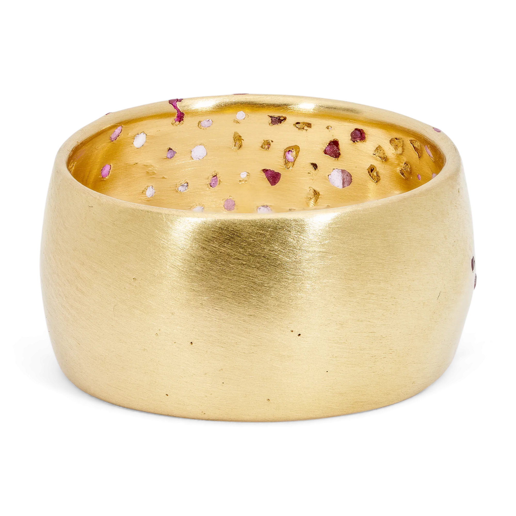 Plum Blossom Confetti Barrel Ring - Size 9 - 11028