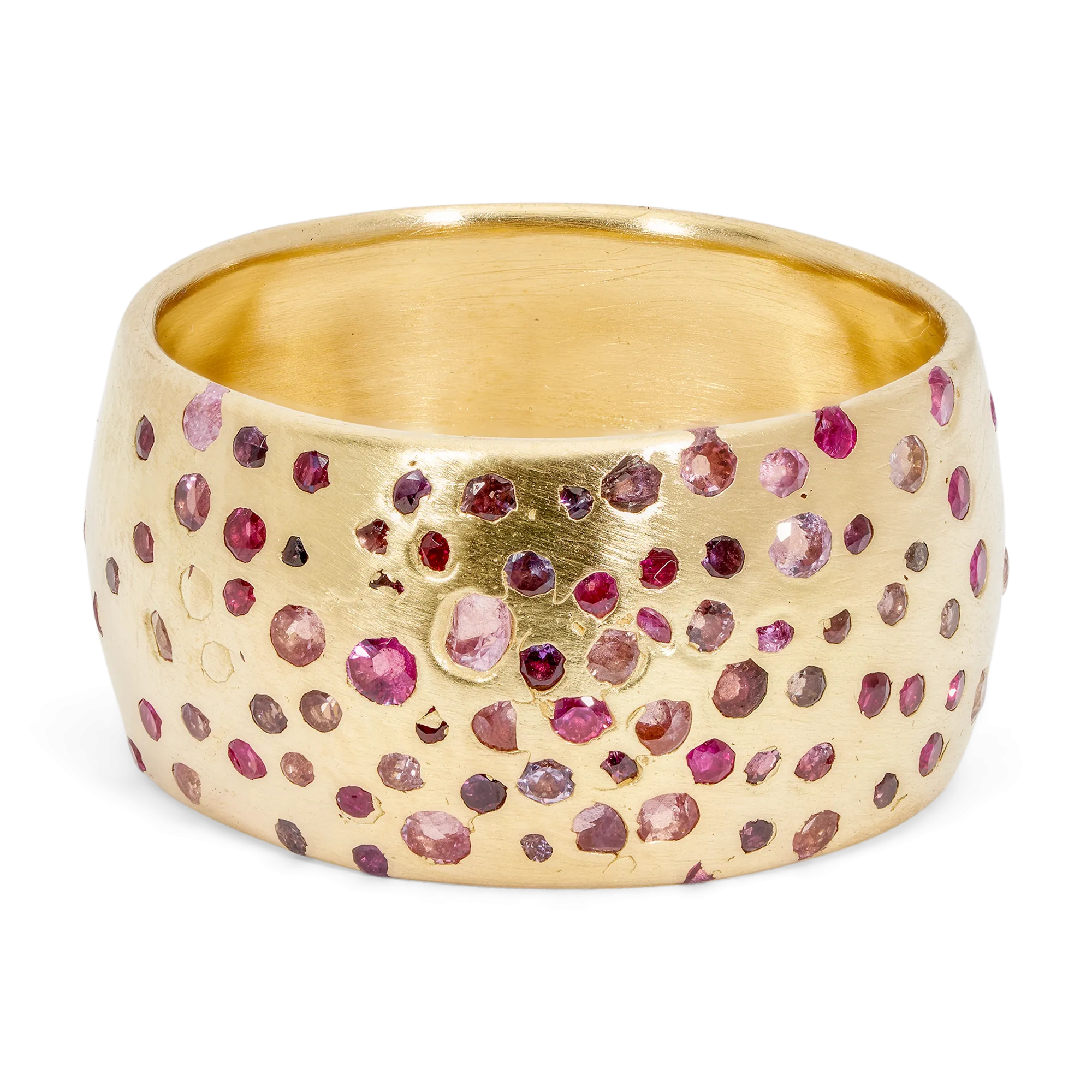 Plum Blossom Confetti Barrel Ring - Size 9 - 11028