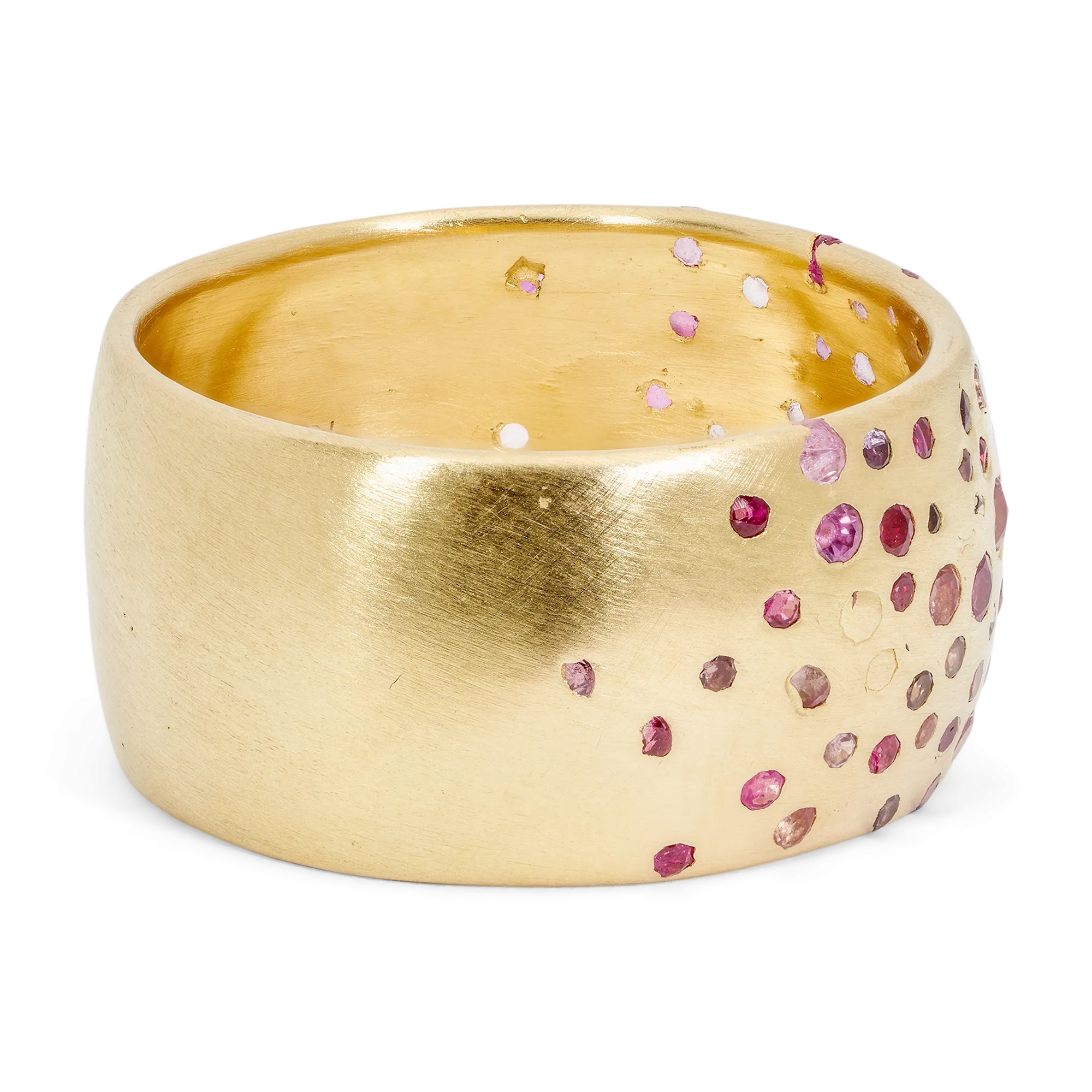 Plum Blossom Confetti Barrel Ring - Size 9 - 11028