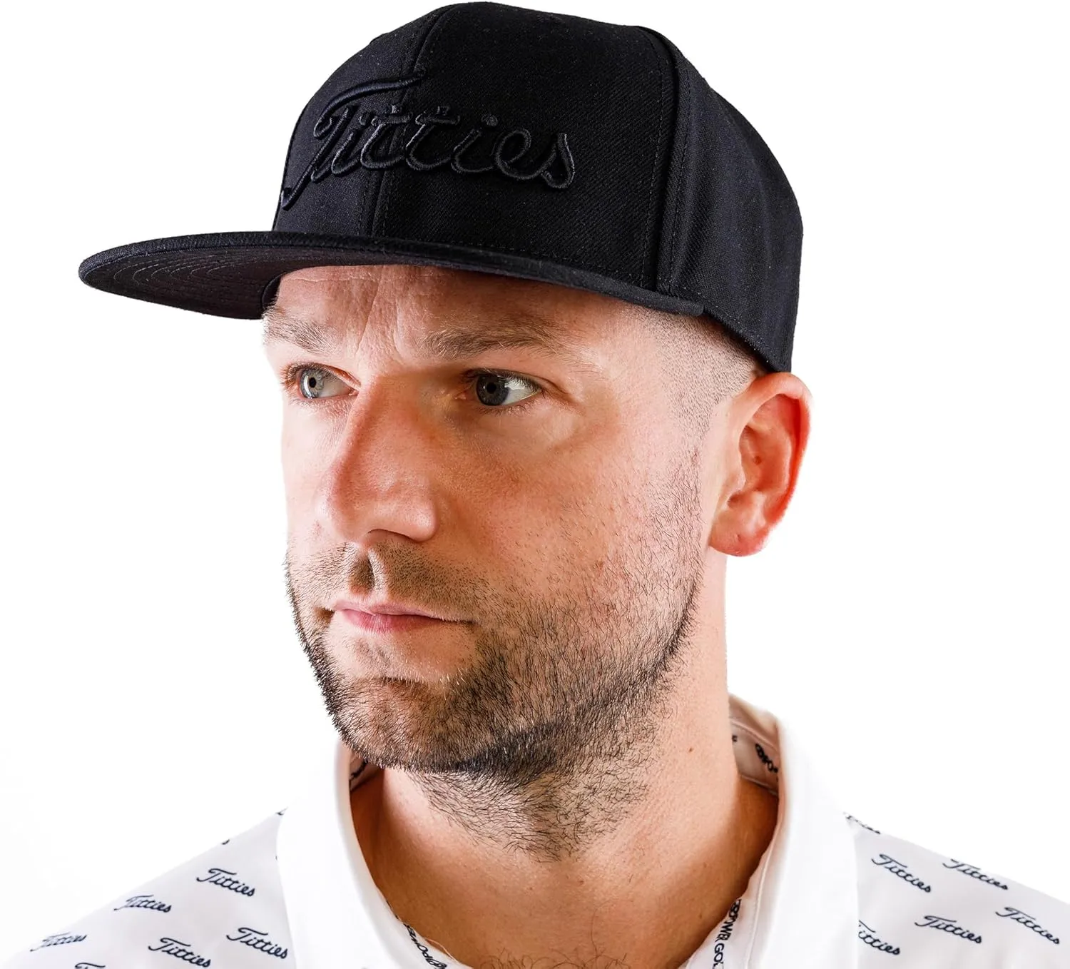 Power Golf Original Titties Golf Snapback Hat  Golf Cap PGA Flat Bill Brim  One Size, Universal Fit