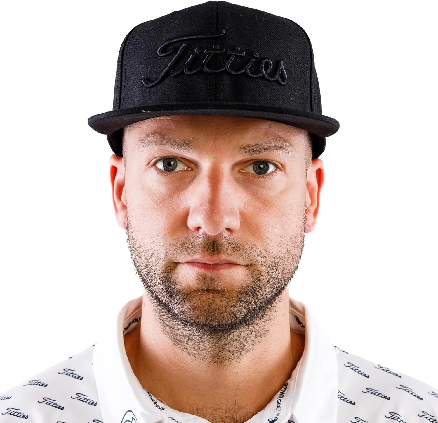 Power Golf Original Titties Golf Snapback Hat  Golf Cap PGA Flat Bill Brim  One Size, Universal Fit