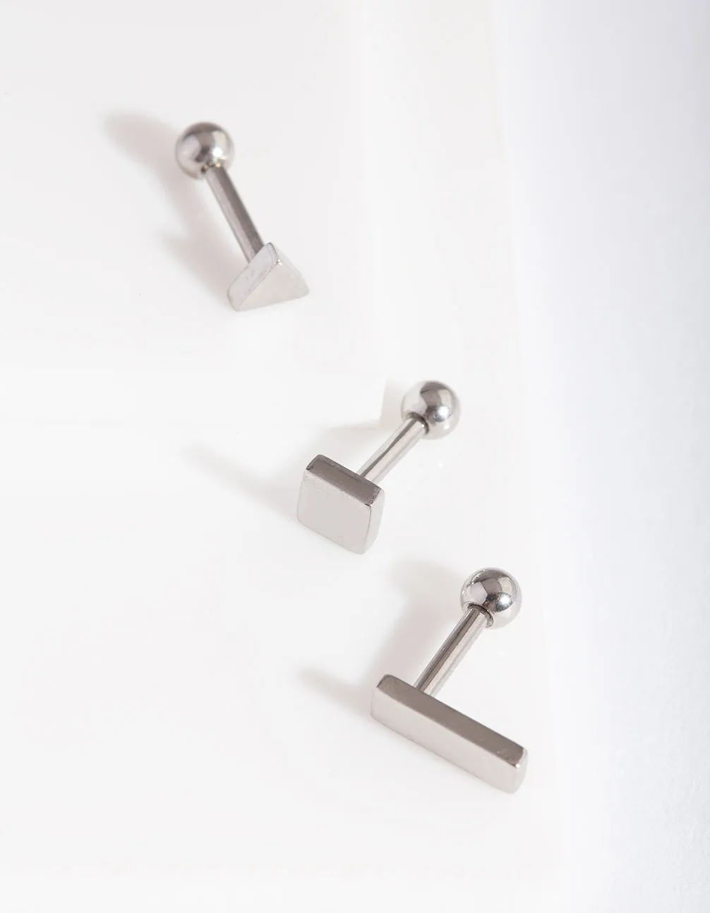 Rhodium Geometric Flat Back Jewellery Pack