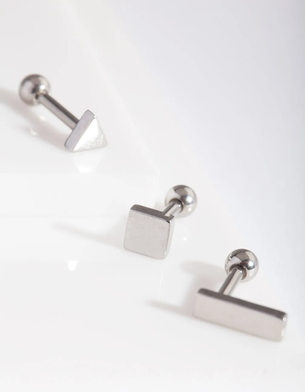 Rhodium Geometric Flat Back Jewellery Pack