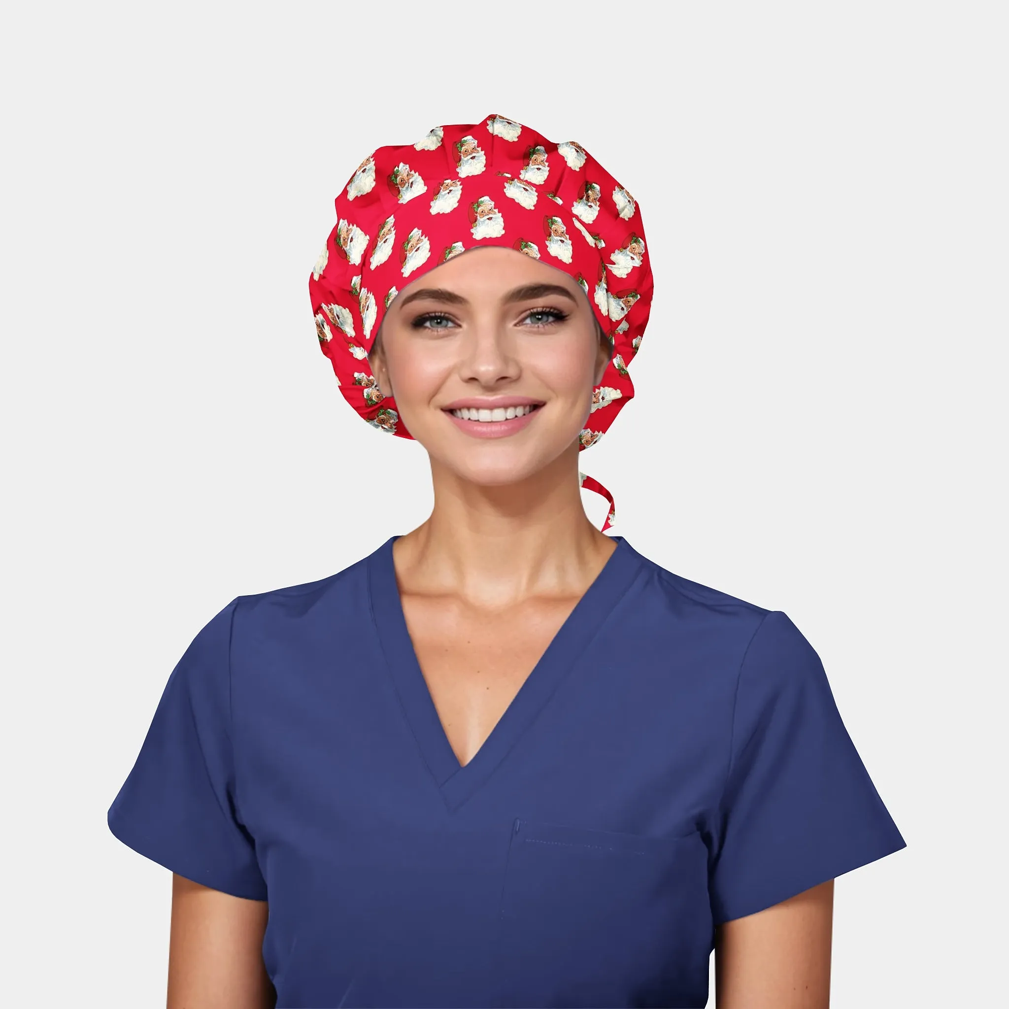 Santa's Magical Christmas - Poppy Bouffant Surgical Scrub Hats