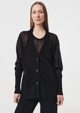 Semi Sheer Knit Cardigan