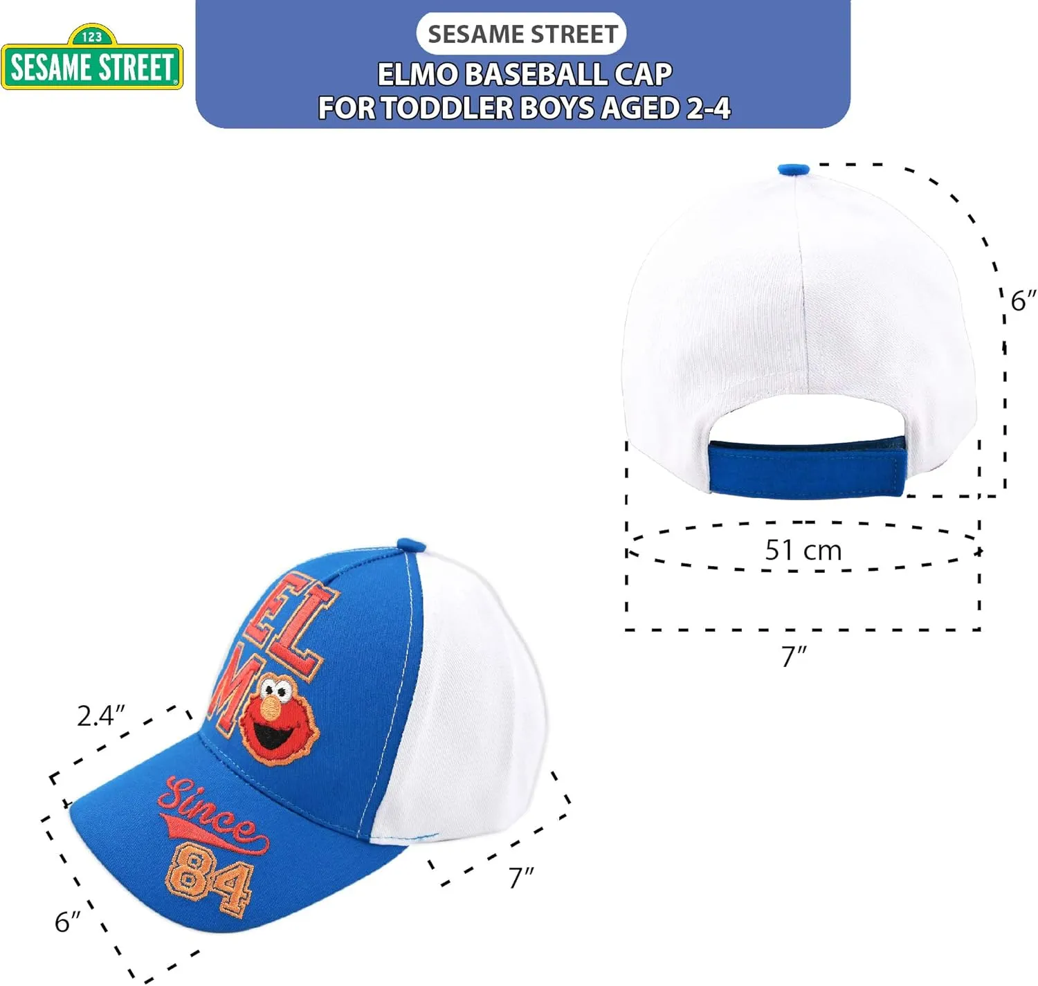 Sesame Street Boys' Elmo Toddler Baseball Hat