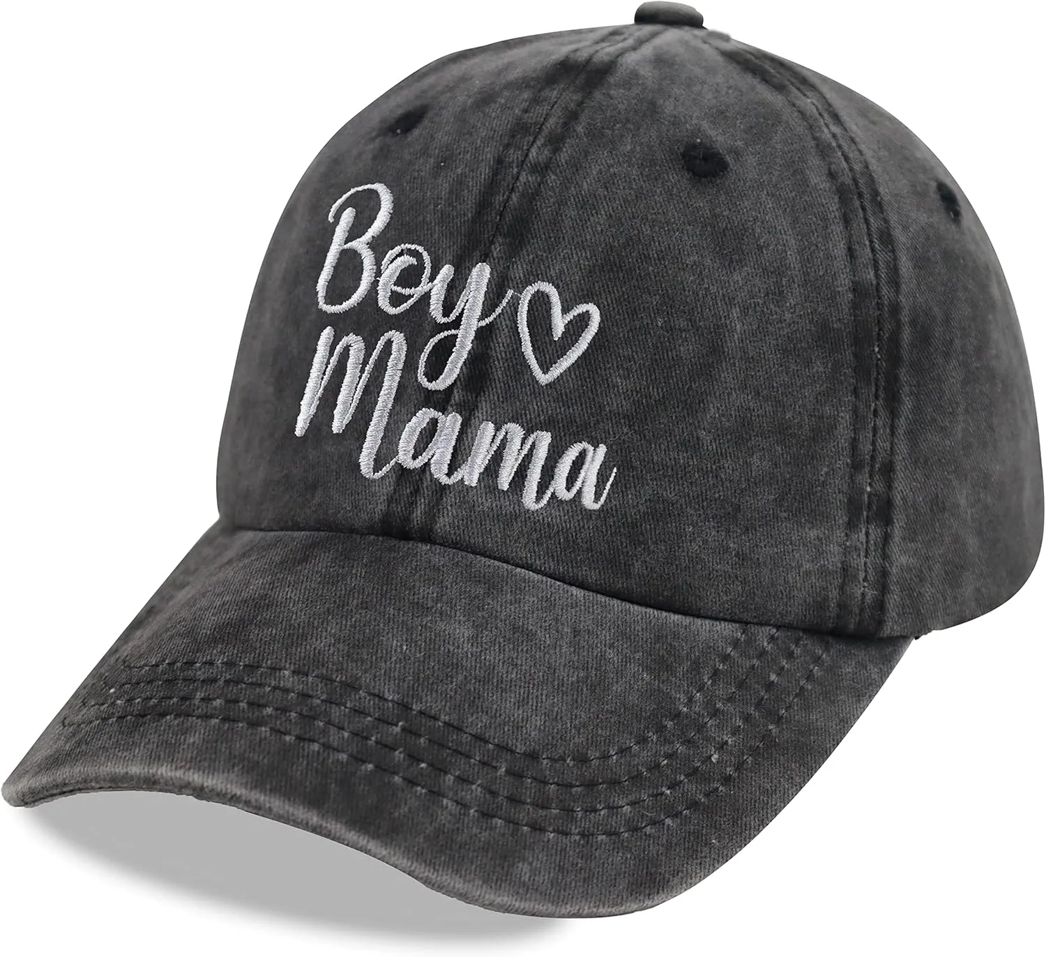 SHANVANKE Boy Mama Hats for Women, Gifts for Mom, Adjustable Embroidered Cotton Denim Boy of Mom Baseball Cap