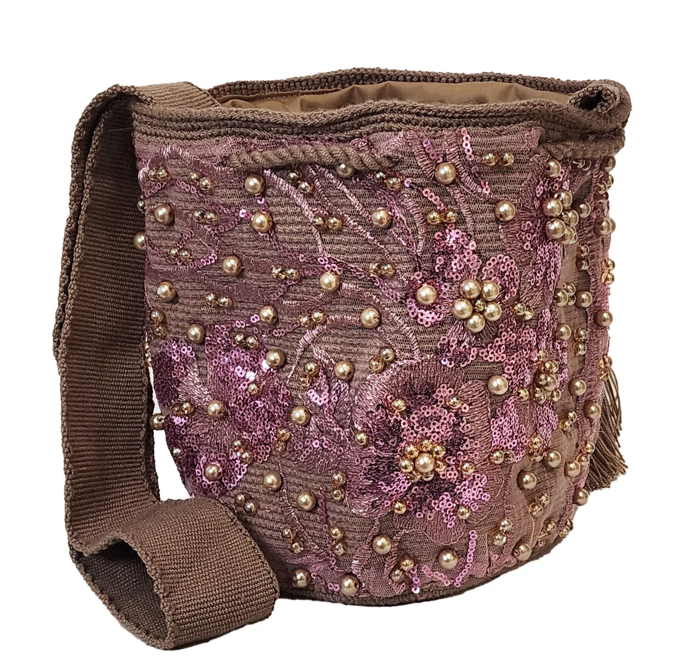 Skye Medium Crossbody Mochila with Crystals and Pearls