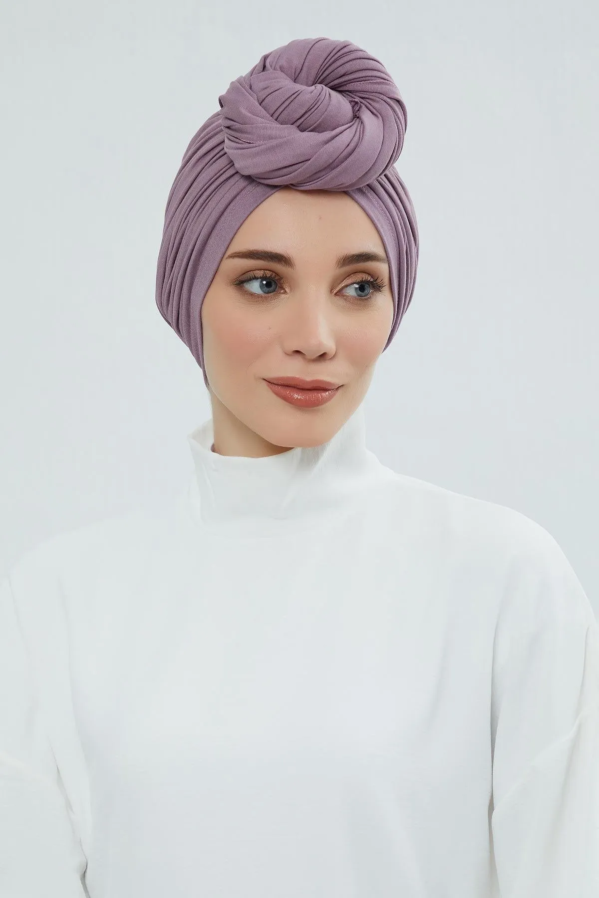 Smocked Shirred Instant Turban for Women, Cotton Lightweight Head Wrap with a Beautiful Design, Stylish Chemo Headwear Turban for Women,B-1