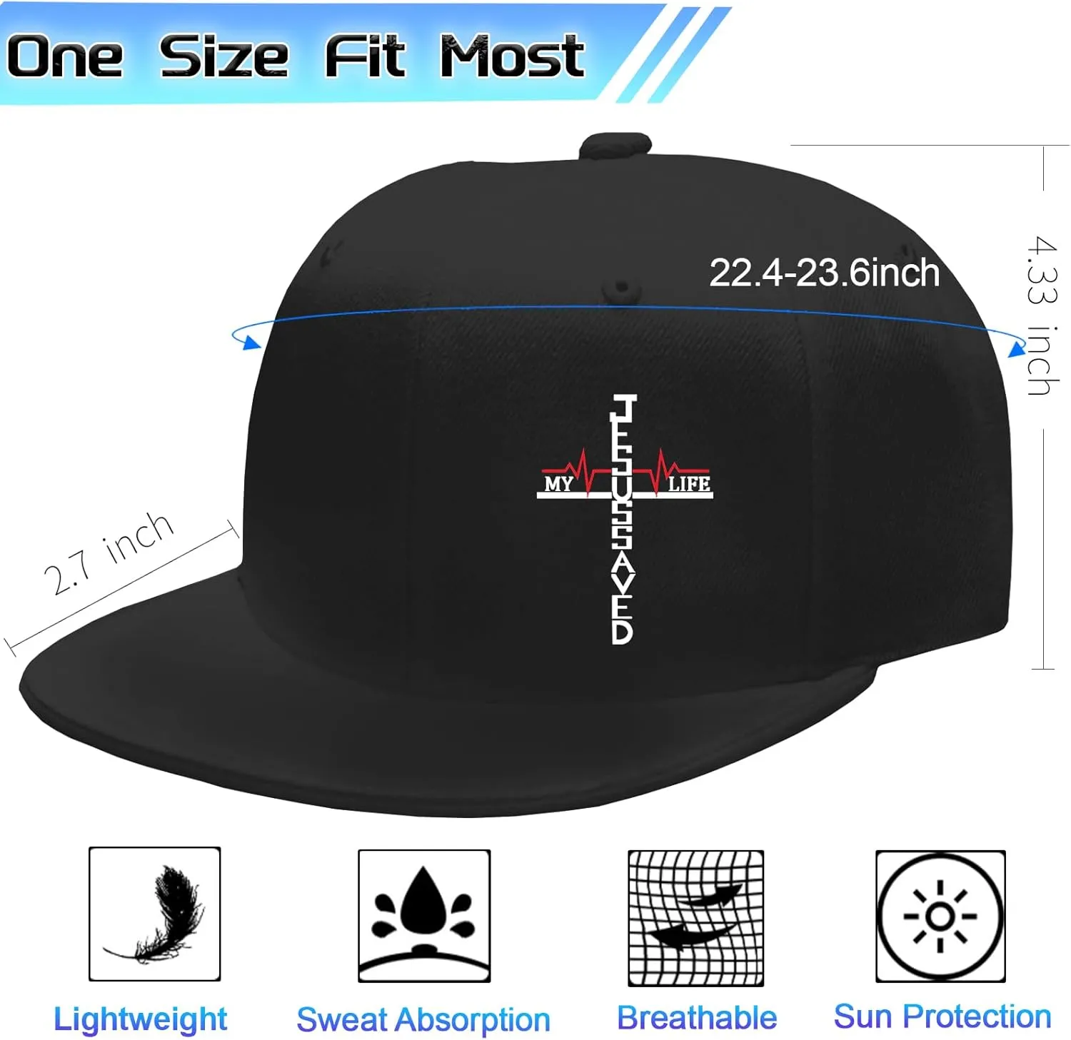 Snapback hat for Men Flat Bill Hats for Men Fitted Baseball Cap Hats