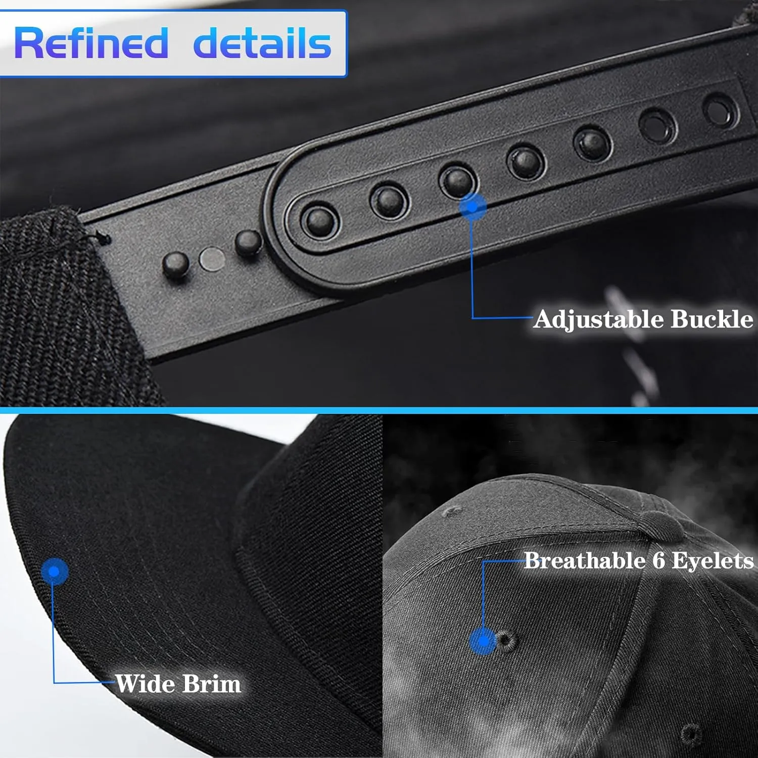 Snapback hat for Men Flat Bill Hats for Men Fitted Baseball Cap Hats