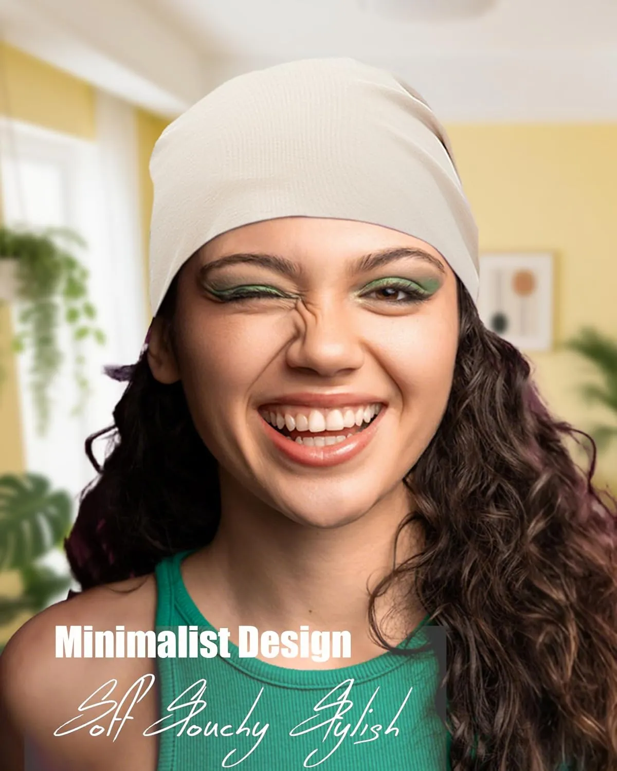 Summer T-Shirt Cotton Slouchy Beanie for Women Men Fashion Style Soft Hipster Daily Hat Lightweight Skull Sleep Cap