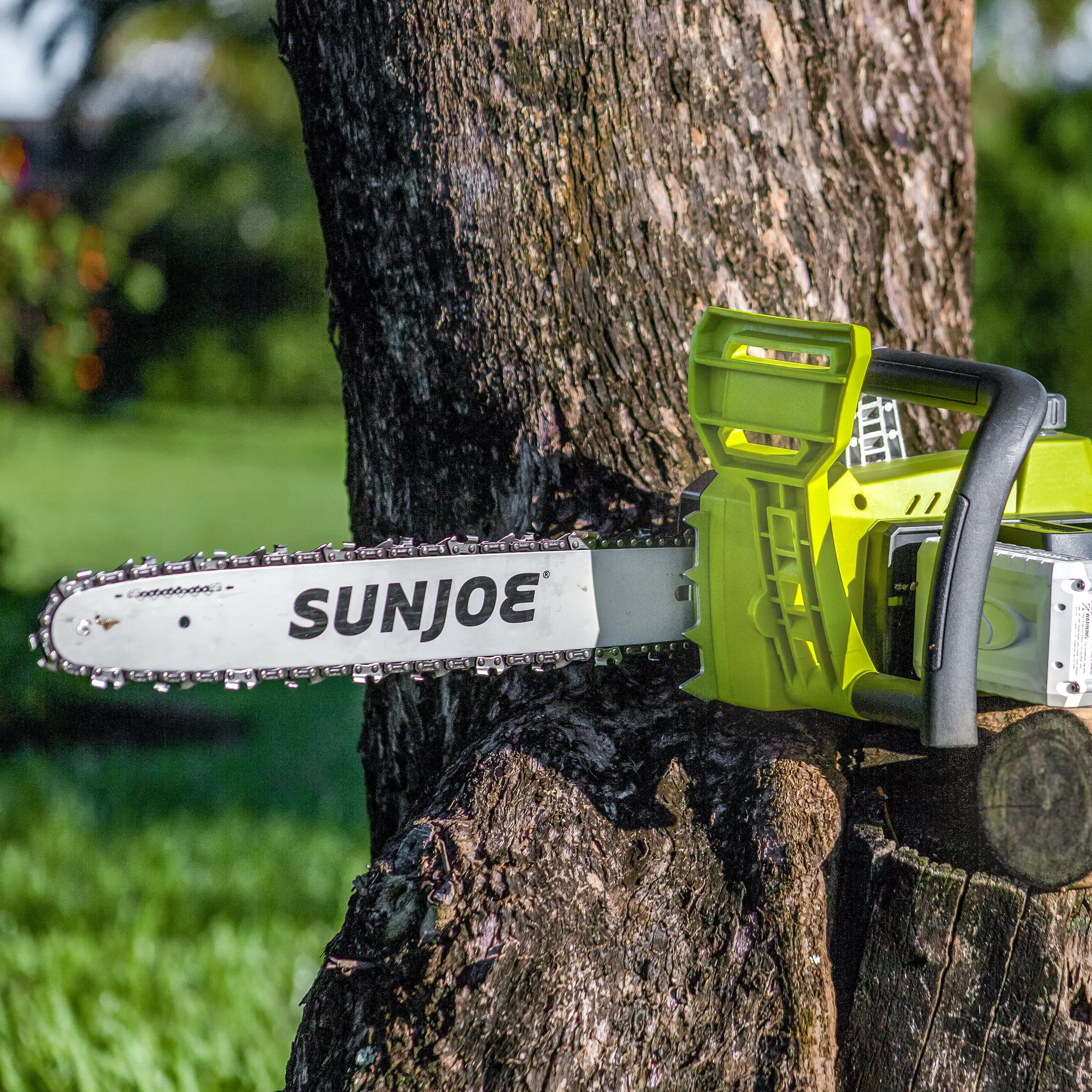 Sun Joe 24V-X2-CS16 48-Volt* IONMAX Cordless Chain Saw Kit | 16-inch | W/ 2 x 2.0-Ah Batteries   Charger